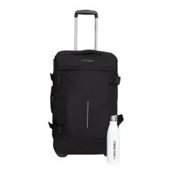 Gassaway Trolley Medium  | Reiskoffer 52L | Lichtgewicht Koffer met Dubbele Wielen | 60x36x24 cm Zwart