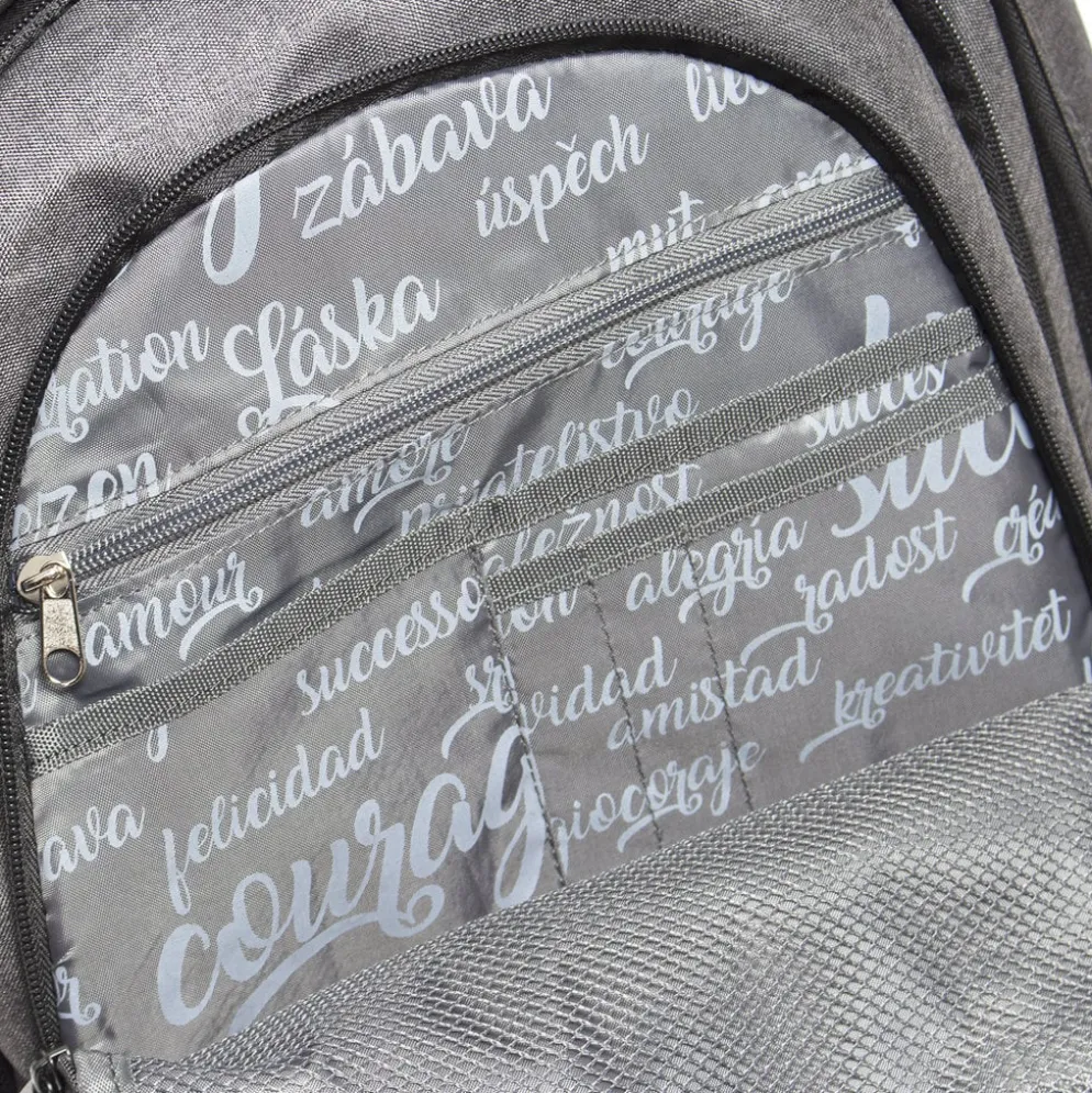 New Rebels ® BTS 4 schooltas met laptopvak grijs