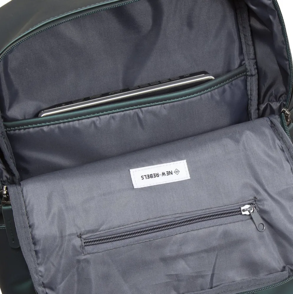 New Rebels ® Harper 3- Rugtas - Waterafstotend - Laptoptas 14 inch - 12 Liter - Waterproof Rugzak - Groen