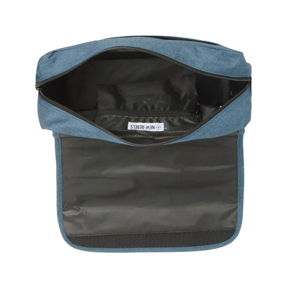 New Rebels ® Heaven25 - Medium Schoudertas A5 - Crossbodytas met flap - Blauw