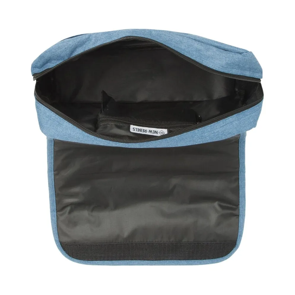 New Rebels ® Heaven25 - Medium Schoudertas A5 - Crossbodytas met flap - Soft Blauw