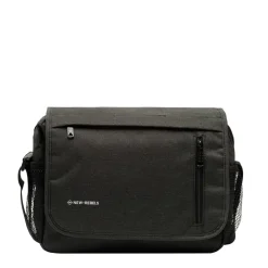 New Rebels ® Heaven25 - Medium Schoudertas  A5 - Crossbodytas met flap - Zwart