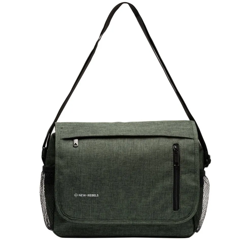New Rebels ® Heaven25 - Medium Schoudertas A5 - Crossbodytas met flap Donker Groen