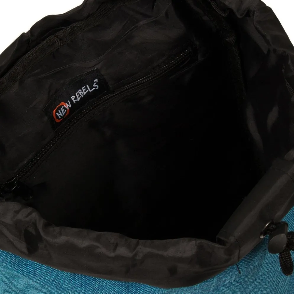 New Rebels ® Heaven - Rugzak - Gevoerd - Polyester - Aquablauw