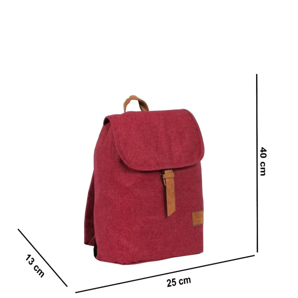 New Rebels ® Heaven - Rugzak - Gevoerd - Polyester - Burgundy