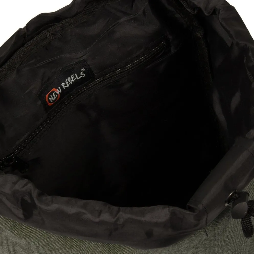 New Rebels ® Heaven - Rugzak - Gevoerd - Polyester - Donkergroen