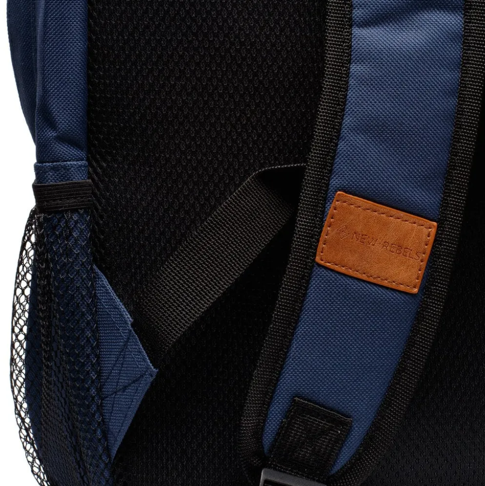 New Rebels ® Katschberg - Schooltas - Laptopvak - Navy Blauw - Rugzak - Rugtas