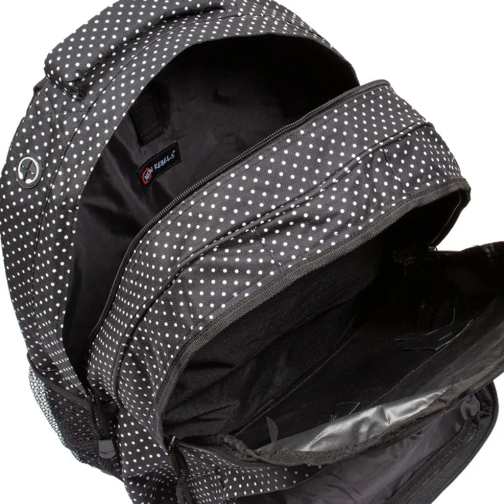 New Rebels ® Katschberg - Schooltas - Laptopvak - Zwart - Rugzak - Rugtas