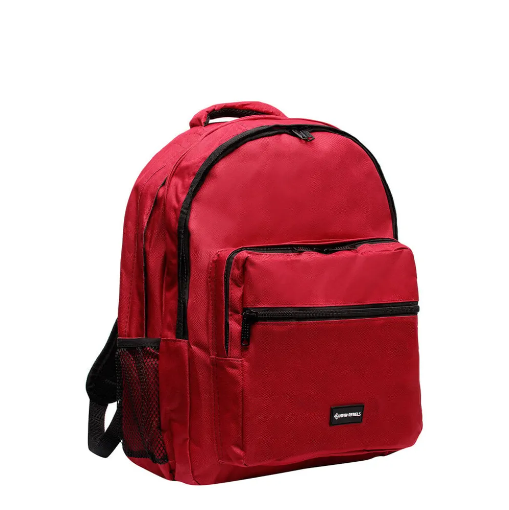 New Rebels ® Katschberg - Schooltas - Laptopvak - Burgundy - Rugzak - Rugtas