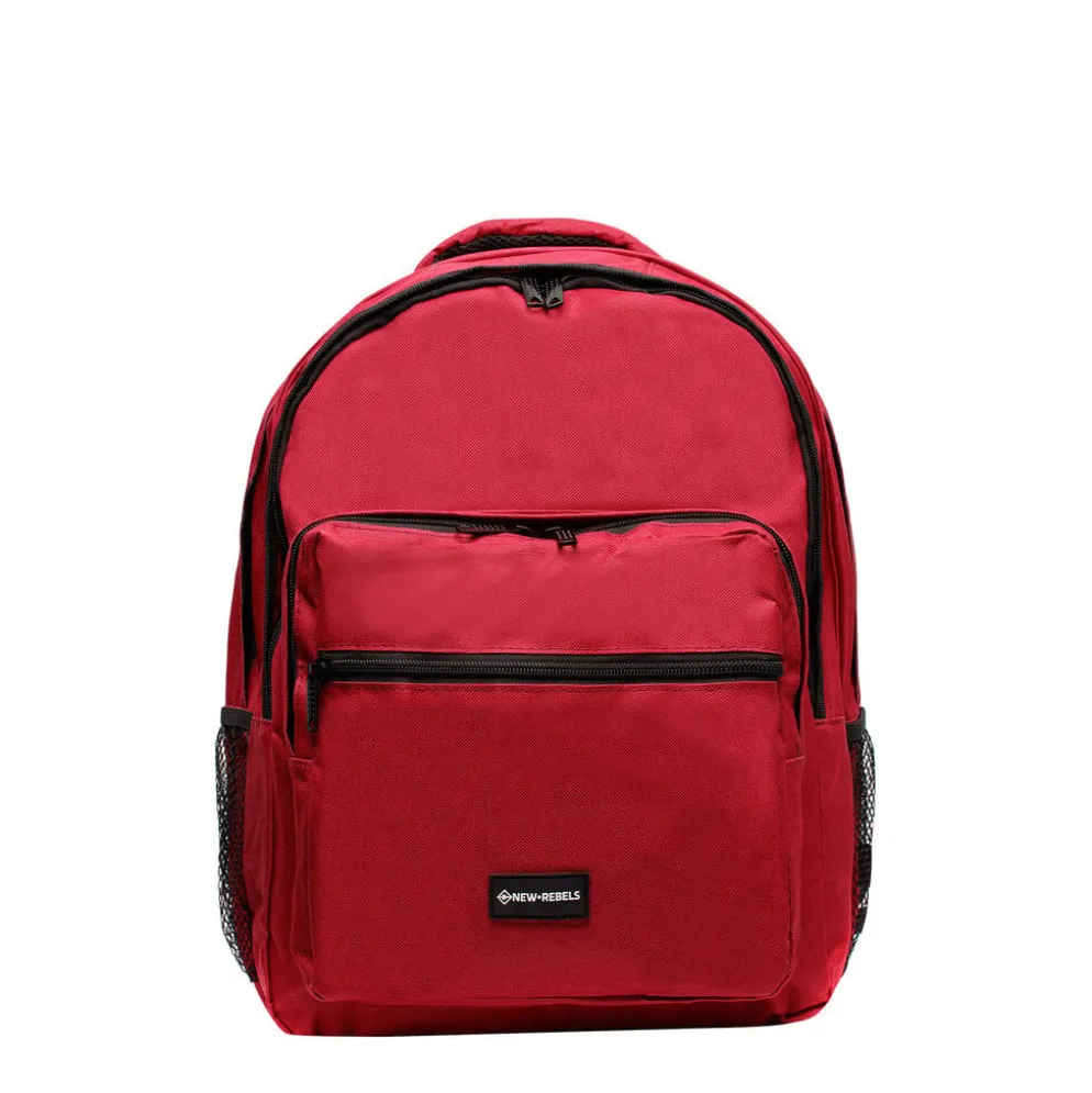 New Rebels ® Katschberg - Schooltas - Laptopvak - Burgundy - Rugzak - Rugtas
