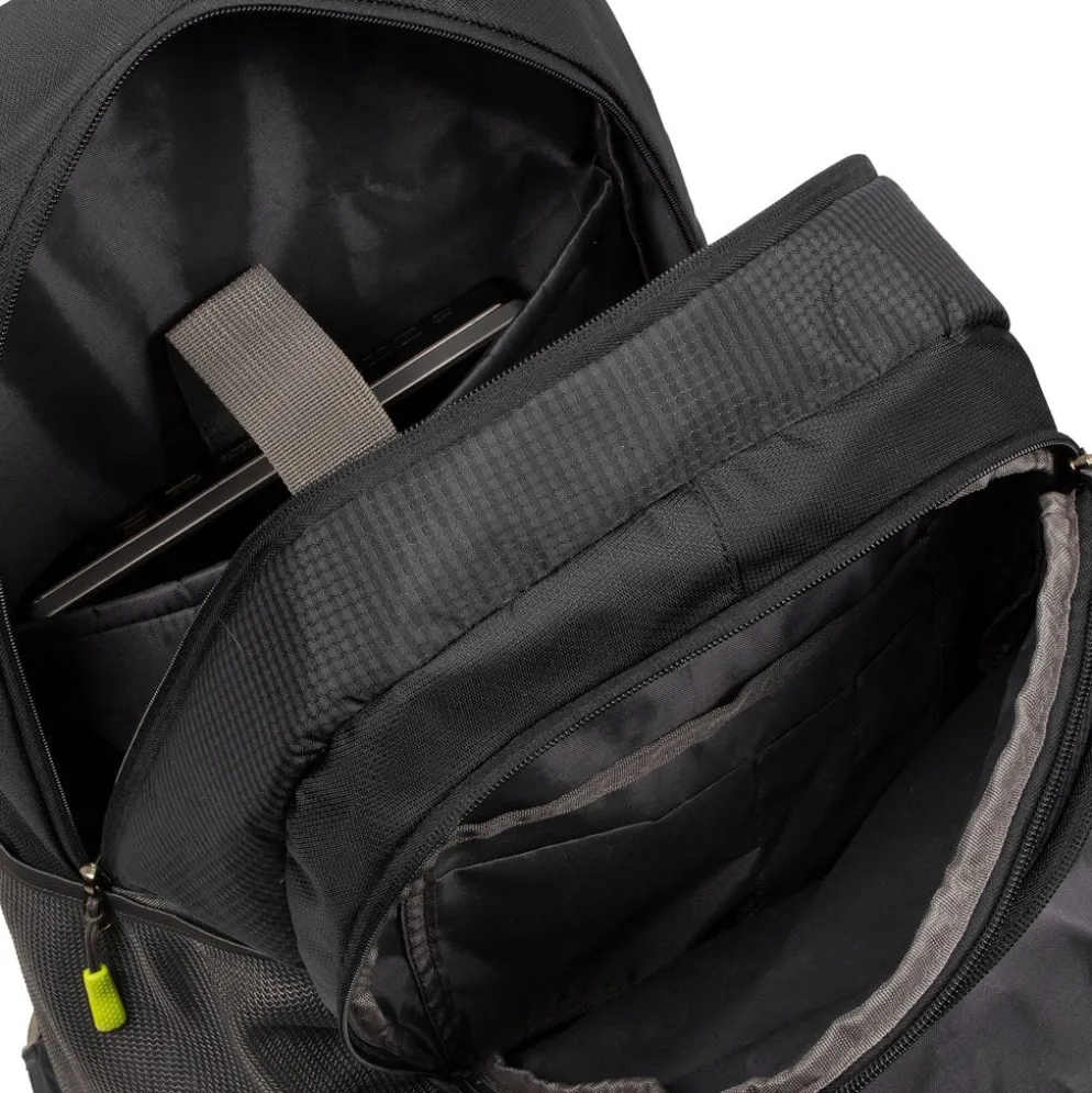 New Rebels ® Kinley - Rugtas - Schooltas - Vrijetijdstas - 35 Liter - Nylon - Zwart