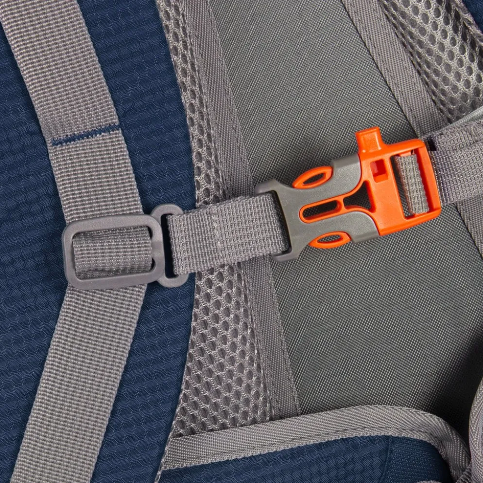 New Rebels ® Kinley - Rugtas - Schooltas - Vrijetijdstas - 48 Liter - Nylon - Navy Blauw