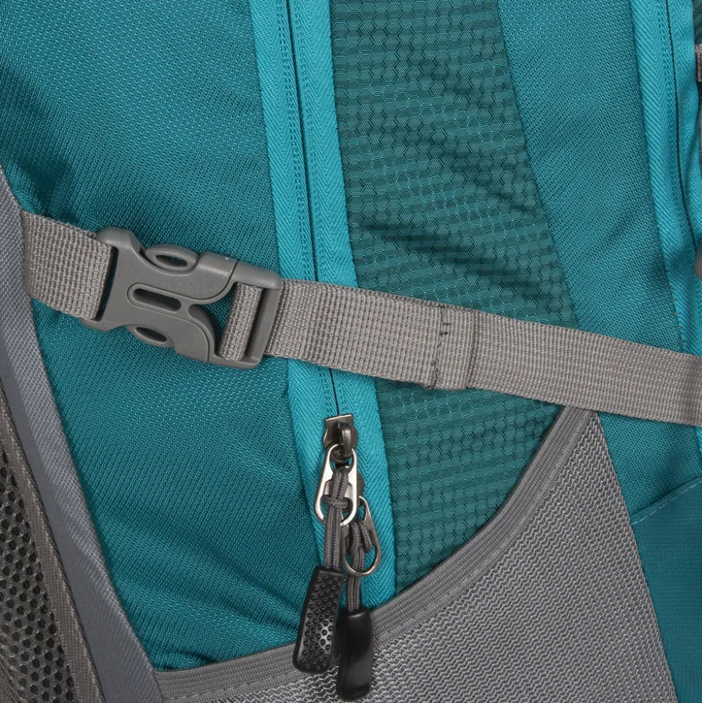 New Rebels ® Kinley - Rugtas - Schooltas - Vrijetijdstas - 48 Liter - Nylon - Petrol