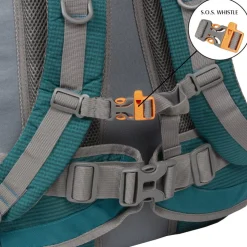 New Rebels ® Kinley - Rugtas - Schooltas - Vrijetijdstas - 48 Liter - Nylon - Petrol