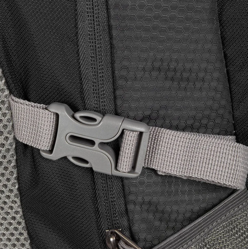 New Rebels ® Kinley - Rugtas - Schooltas - Vrijetijdstas - 28 Liter - Nylon - Zwart