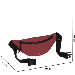 New Rebels ® Mart - Waterafstotend - Fanny Pack - Heuptas - Burgundy