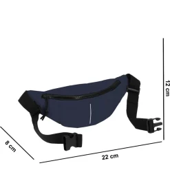 New Rebels ® Mart - Waterafstotend - Fanny Pack - Heuptas - Navy Blauw