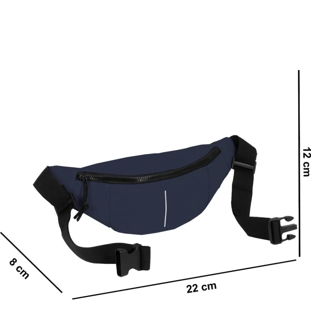 New Rebels ® Mart - Waterafstotend - Fanny Pack - Heuptas - Navy Blauw