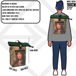 New Rebels - Mart Art  Rugzak 21L Mona Lisa Waterafstotend