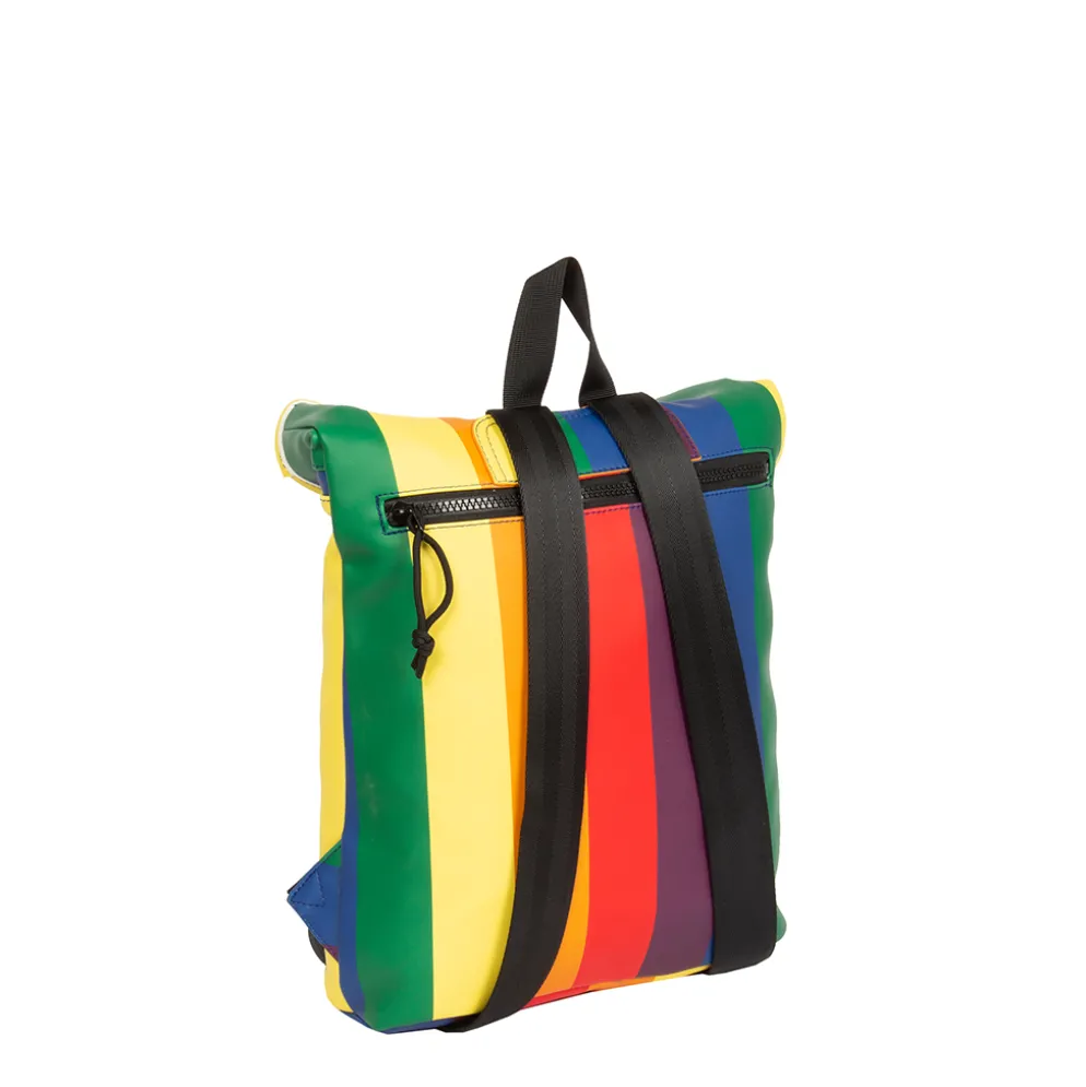 New Rebels ® Mart Rolltop - Mini Rugzak - Waterafstotend - Regenboog