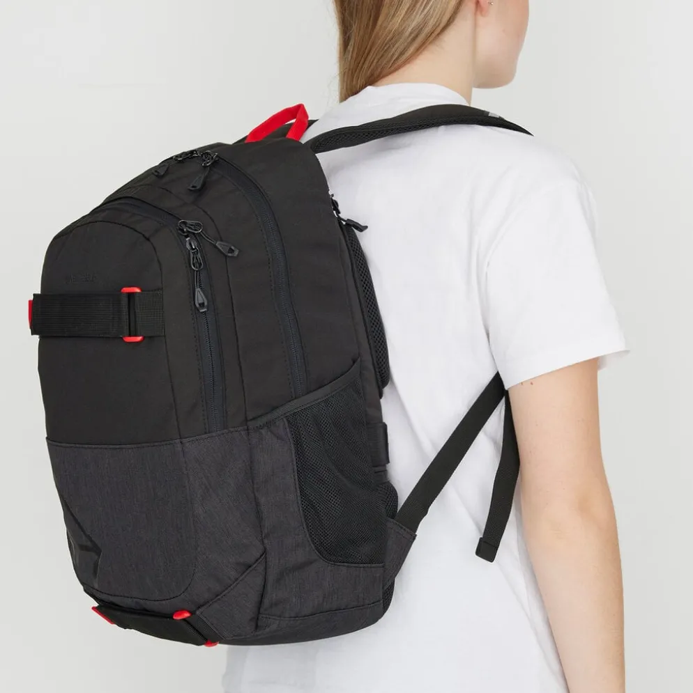 New Rebels - Otis - Stanford Rugtas 20L - Duotone - duurzaam waterafstotend polyester - 15.6" laptop - Zwart