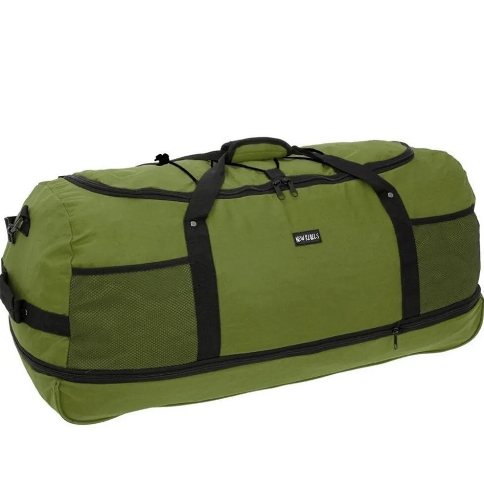 New Rebels Airmont Newark Olijf 110L Rollable Trolley Weekendtas Waterafstotend