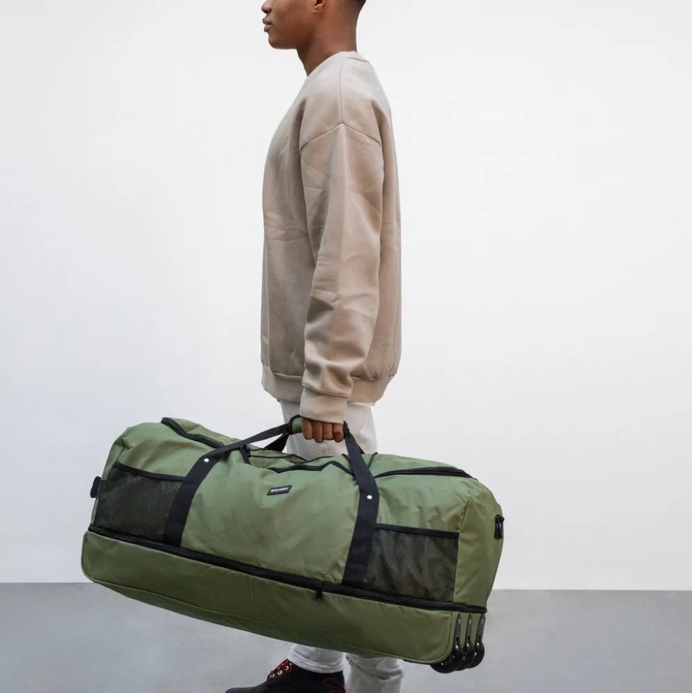 New Rebels Airmont Newark Olijf 110L Rollable Trolley Weekendtas Waterafstotend