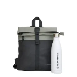 New Rebels Backham Los Angeles Zwart 7L Rolltop Rugzak Waterafstotend