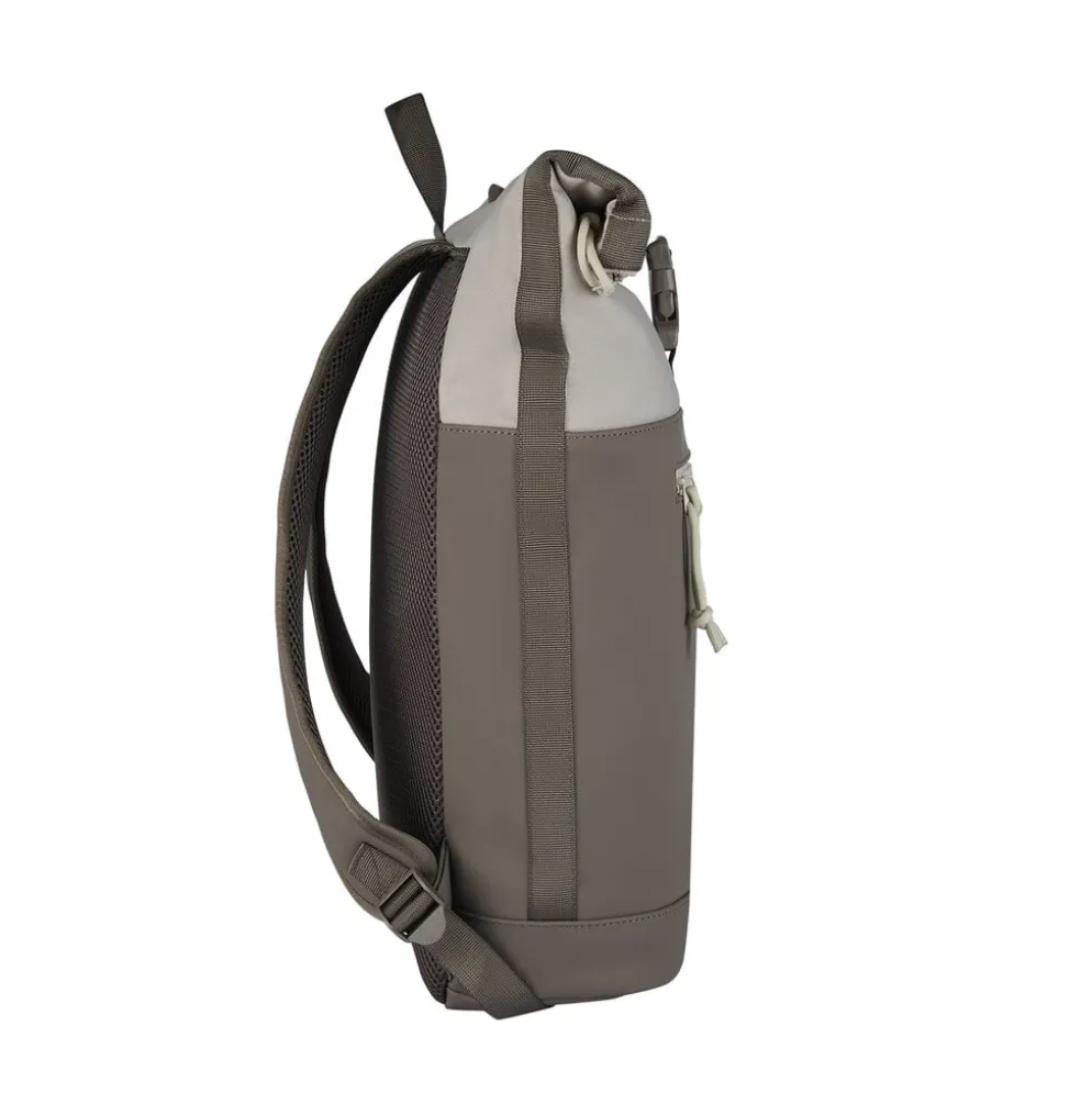 New Rebels Backham New York Taupe 21L Rolltop Rugzak Waterafstotend Laptop 15.6"