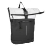 New Rebels Backham New York Zwart Reflectie 21L Rolltop Rugzak Waterafstotend Laptop 15.6"