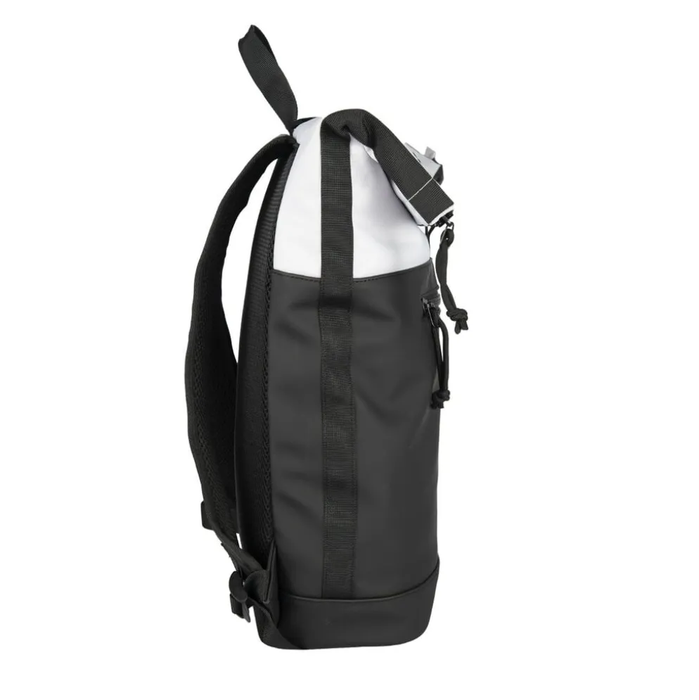 New Rebels Backham New York Zwart Reflectie 21L Rolltop Rugzak Waterafstotend Laptop 15.6"