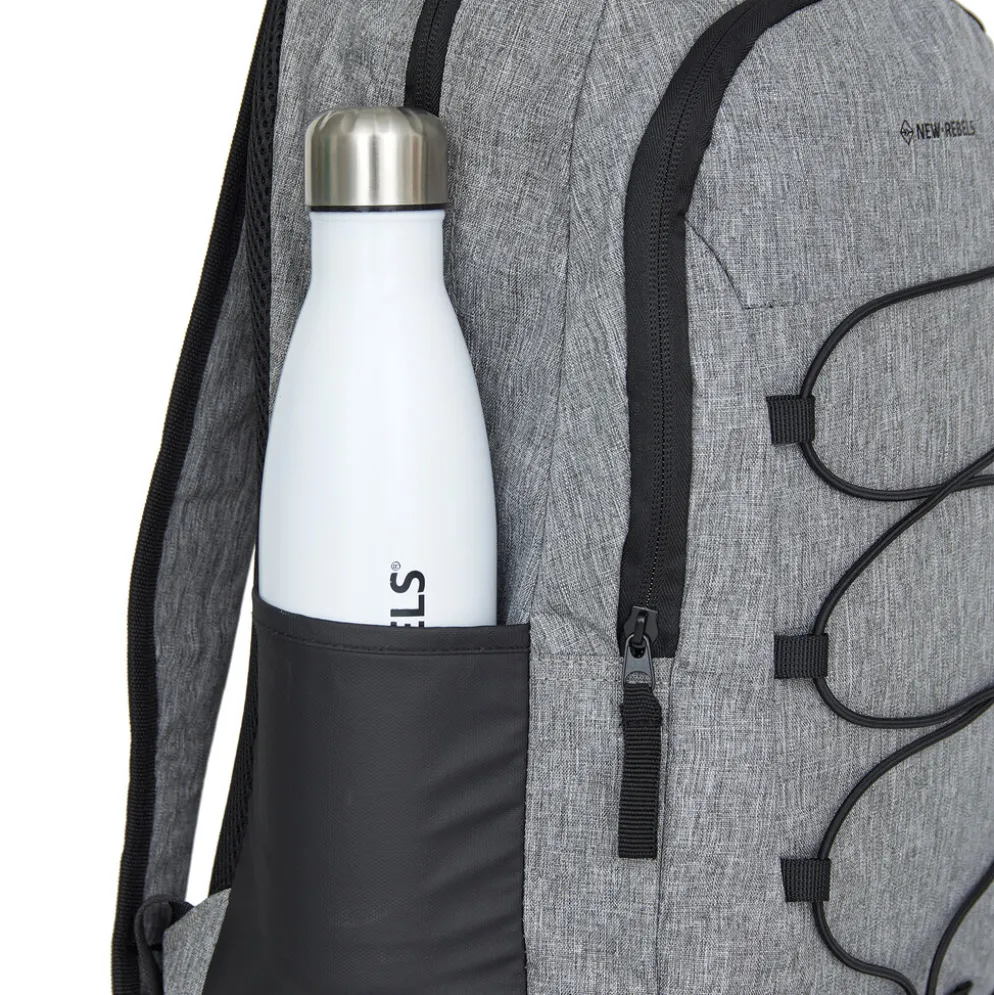 New Rebels Barto Waltham Antraciet 25L Rugzak Waterafstotend Laptop 15.6"