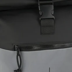New Rebels Bowie New York Zwart 21L Rugzak Rolltop Reflectie Waterafstotend Laptop 15.6