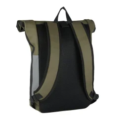 New Rebels Bowie New York Olijf Groen 21L Rugzak Rolltop Reflectie Waterafstotend Laptop 15.6"