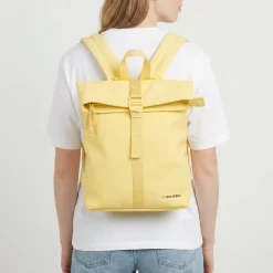 New Rebels Branson Los Angeles Rolltop Backpack Mini 7L Waterafstotende Rugzak PU Butter Yellow
