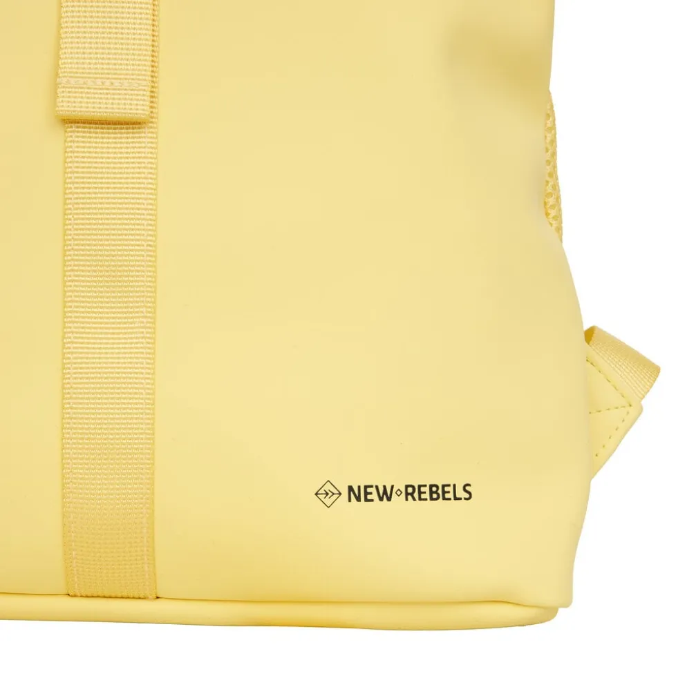 New Rebels Branson Los Angeles Rolltop Backpack Mini 7L Waterafstotende Rugzak PU Butter Yellow