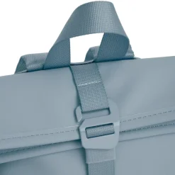 New Rebels Branson Los Angeles Rolltop Backpack Mini 7L Waterafstotende Rugzak PU Lichtblauw