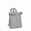 New Rebels Branson Los Angeles Rolltop Backpack Mini  7L Waterafstotende Rugzak van PU Grijs