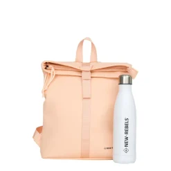New Rebels Branson Los Angeles Rolltop Backpack Mini 7L Waterafstotende Rugzak PU Zalm