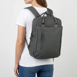 New Rebels Bruce Miami Rugzak 9L Waterafstotende Laptop Rugtas 13 inch Schooltas en Werktas van PU Nylon Comfortabel Comp 9L Antracite