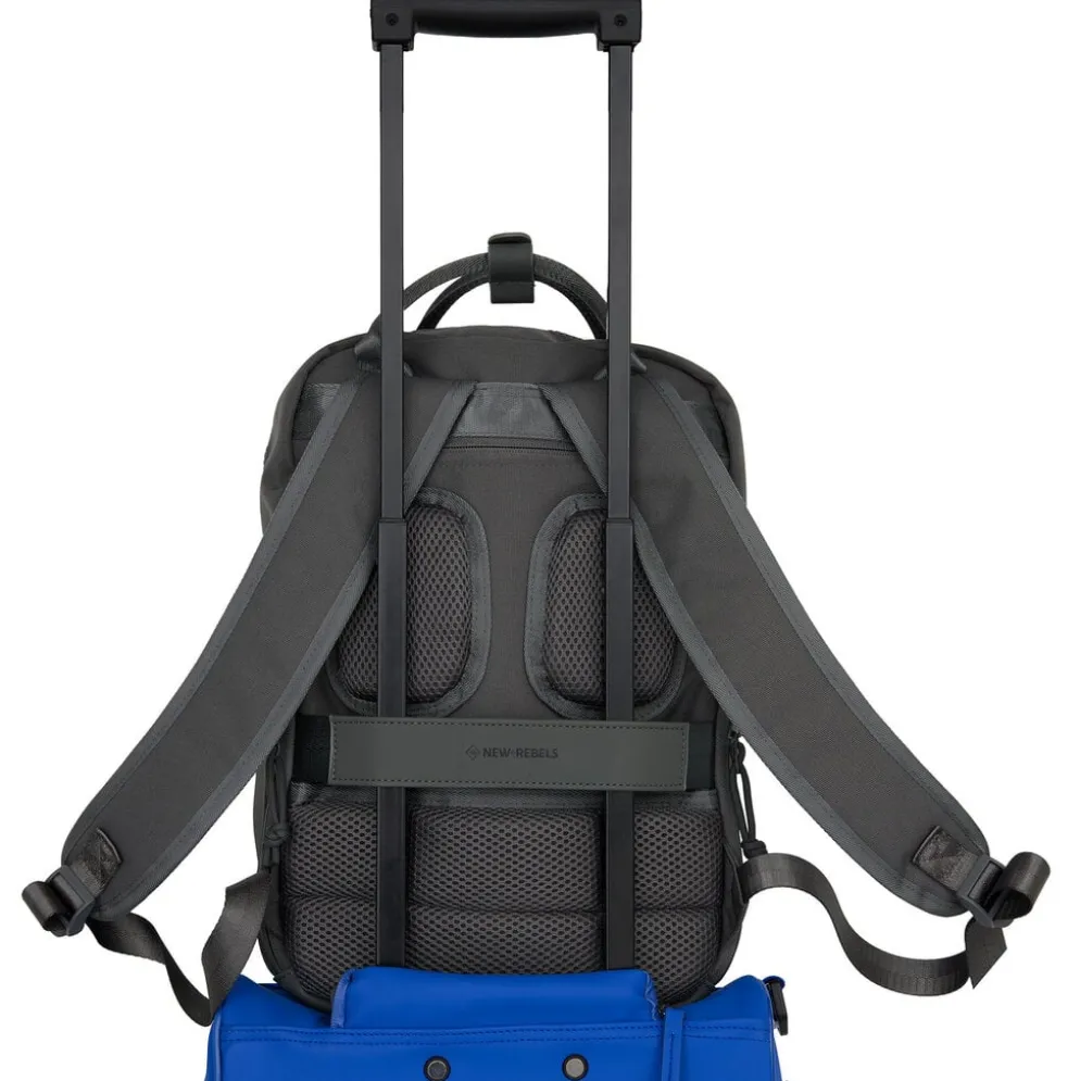 New Rebels Bruce Miami Rugzak 9L Waterafstotende Laptop Rugtas 13 inch Schooltas en Werktas van PU Nylon Comfortabel Comp 9L Antracite