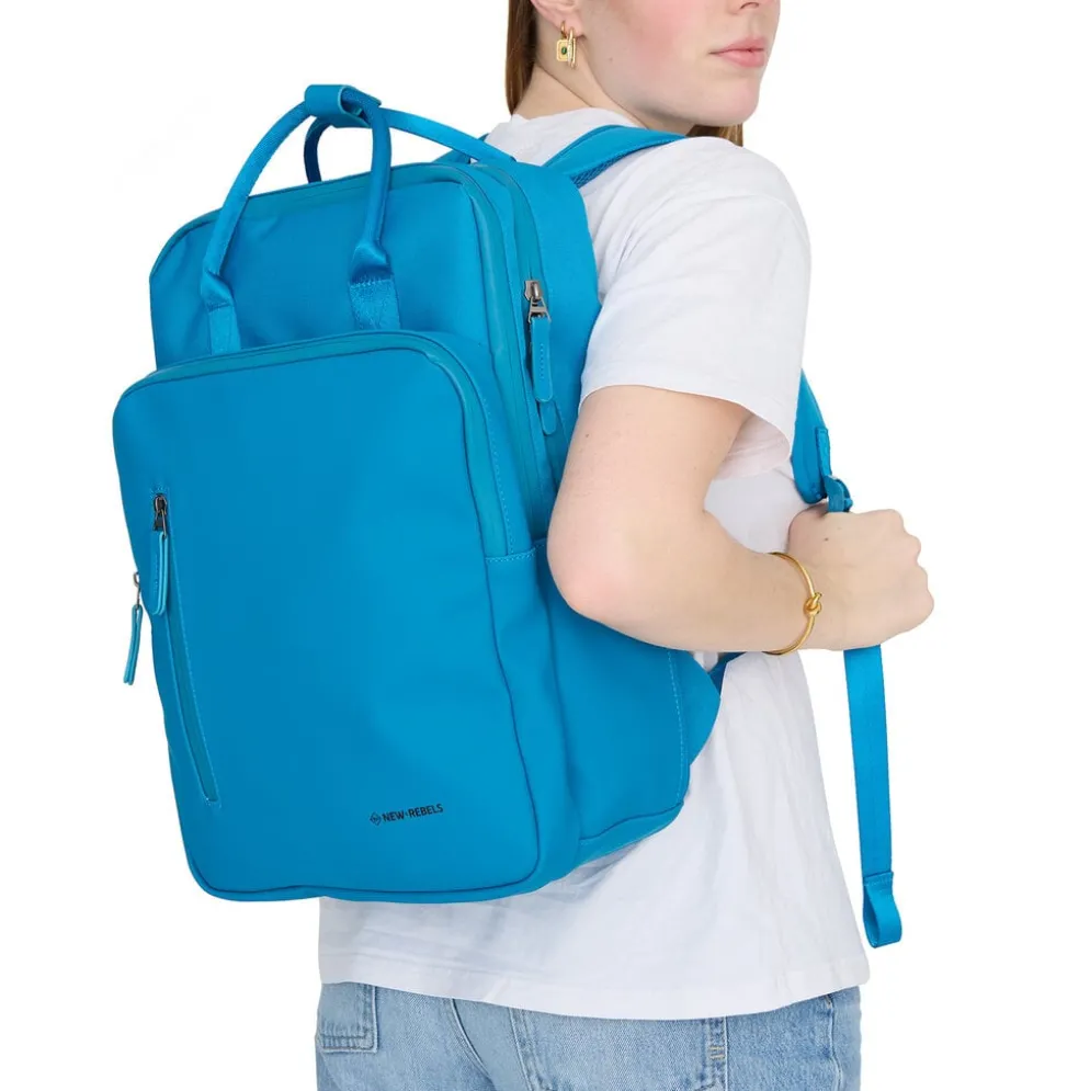 New Rebels Bruce Milwaukee 18L Laptoptas Werktas Schooltas 15,6 '' Turquoise