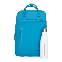 New Rebels Bruce Milwaukee 18L Laptoptas Werktas Schooltas 15,6 '' Turquoise