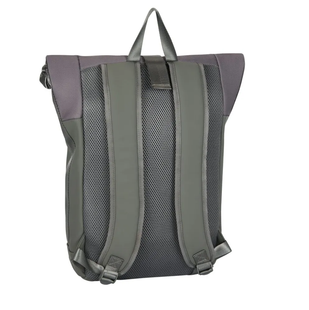 New Rebels Bruce New York Antraciet 21L Rolltop Rugzak Waterafstotend Laptop 15.6"