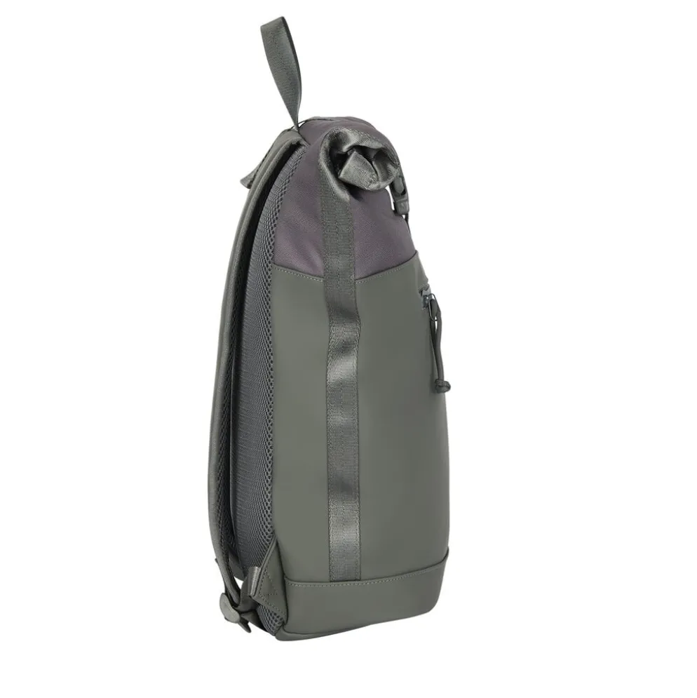 New Rebels Bruce New York Antraciet 21L Rolltop Rugzak Waterafstotend Laptop 15.6"