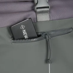 New Rebels Bruce New York Antraciet 21L Rolltop Rugzak Waterafstotend Laptop 15.6