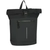 New Rebels Bruce New York Zwart 21L Rolltop Rugzak Waterafstotend Laptop 15.6"