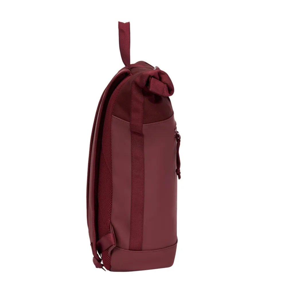 New Rebels Bruce New York Burgundy 21L Rolltop Rugzak Waterafstotend Laptop 15.6"
