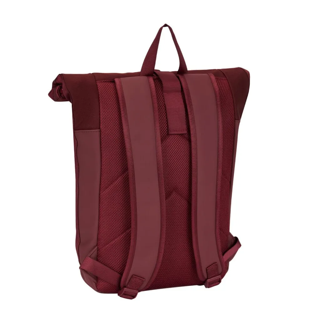 New Rebels Bruce New York Burgundy 21L Rolltop Rugzak Waterafstotend Laptop 15.6"