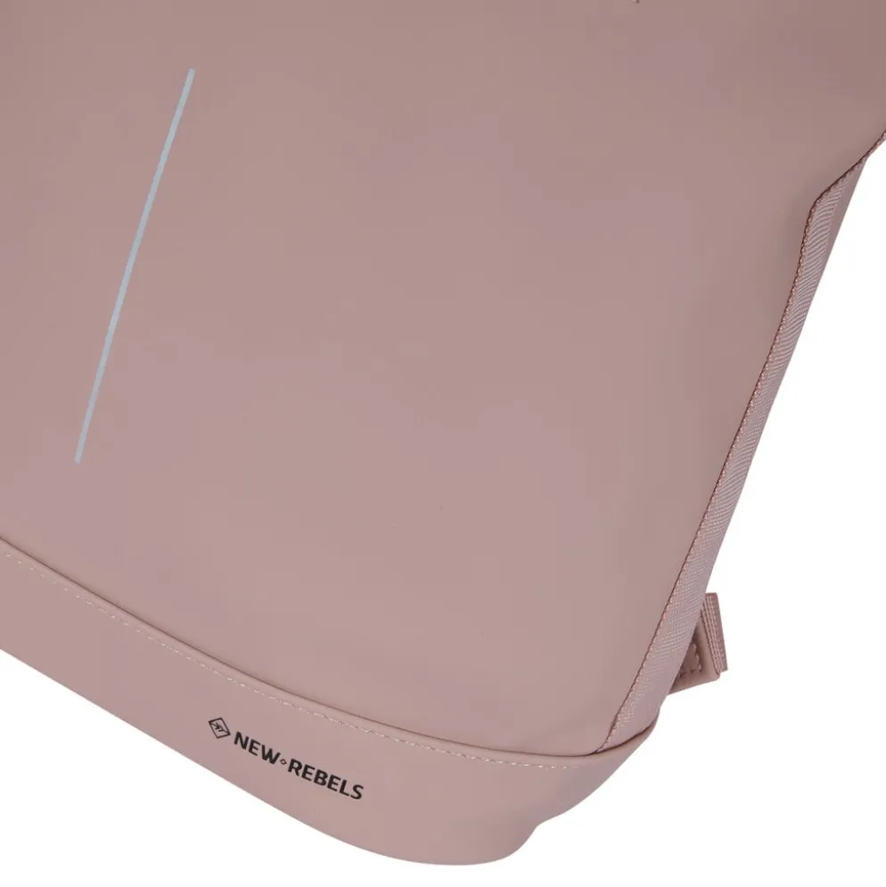 New Rebels Bruce New York Oudroze 21L Rolltop Rugzak Waterafstotend Laptop 15.6"